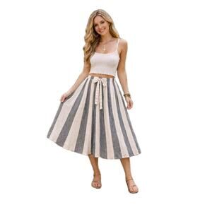 Free People Lily Skirt Size Medium Modern Boho Coastal Cottage 58" Fan